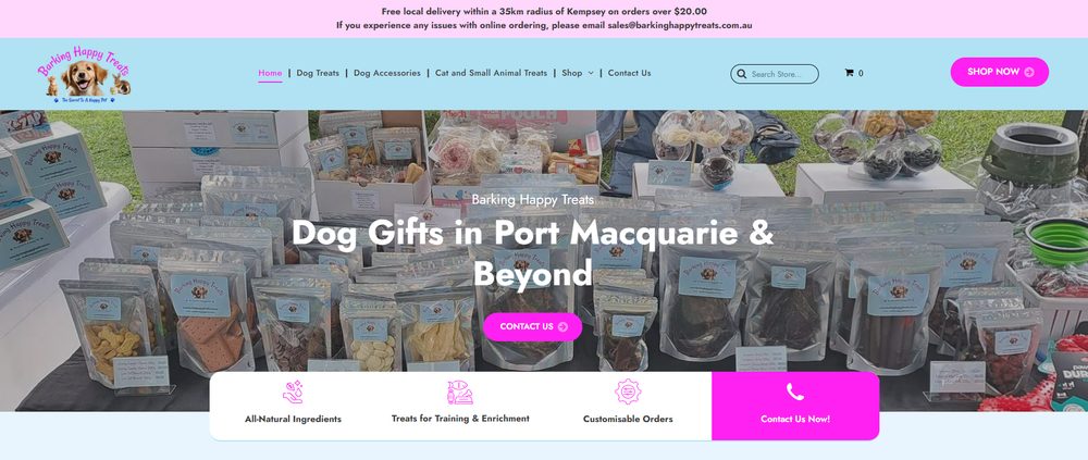 Barking Happy Treats — Pet treats e-commerce